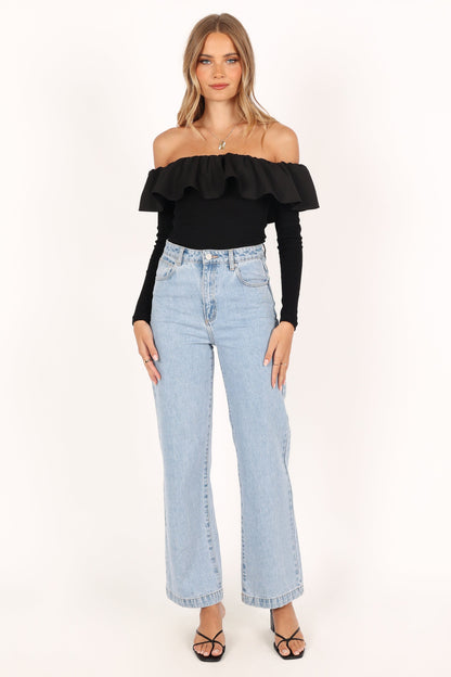 Cloe Off Shoulder Top - Black