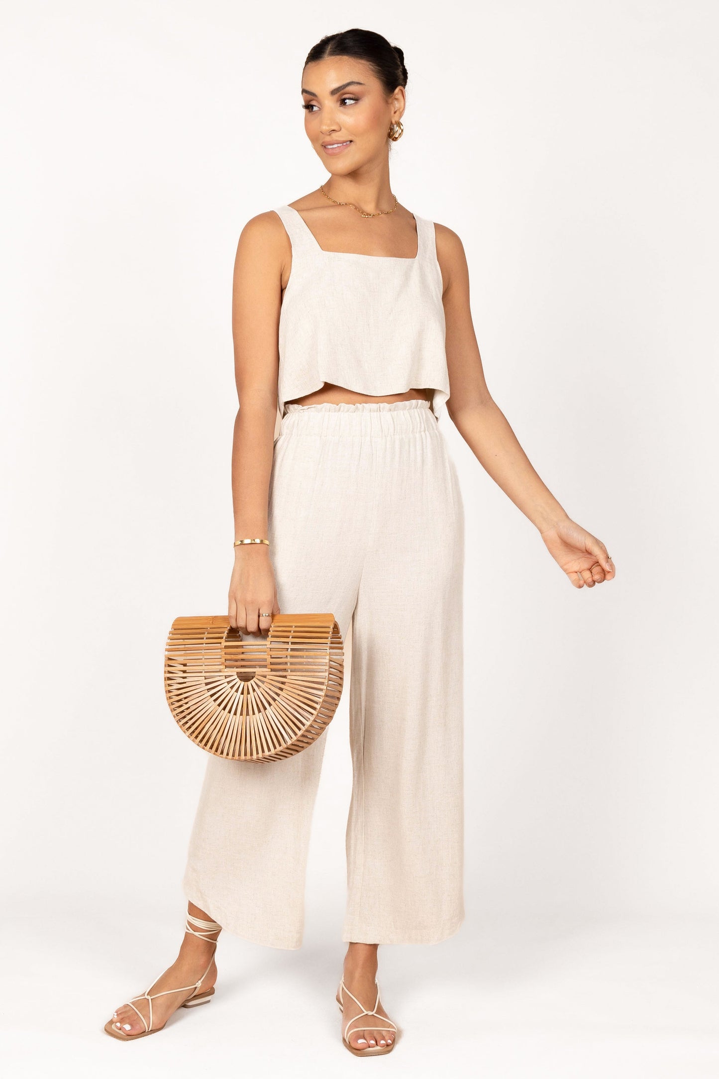 Eleanor Cropped Top - Beige