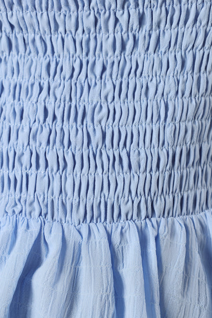 Gabie Ruffle Sleeve Top - Blue