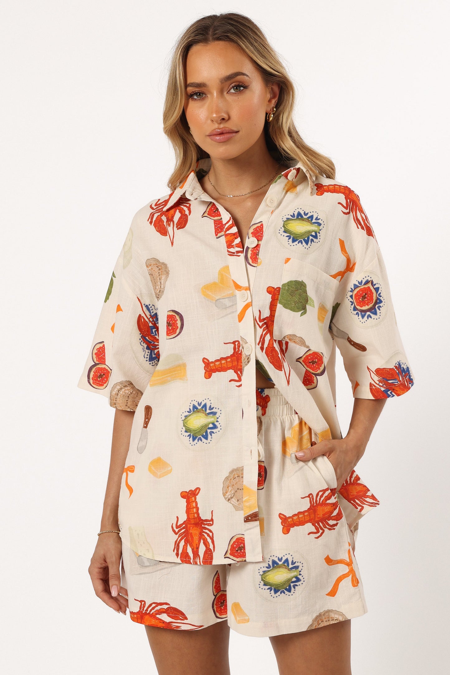 Hampton Top - Cream Multi