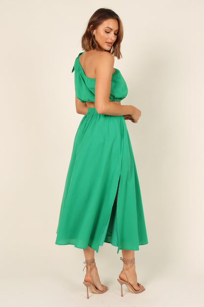 Isla One Shoulder Top - Green