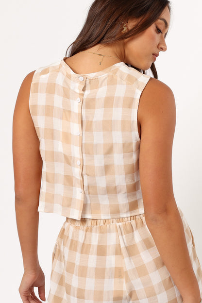 Jemmy Top - Beige Check