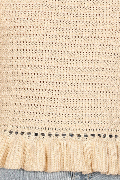 Katia Frill Knitted Top - Cream