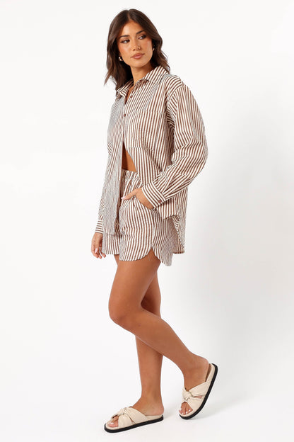 Kennie Top - Brown Stripe