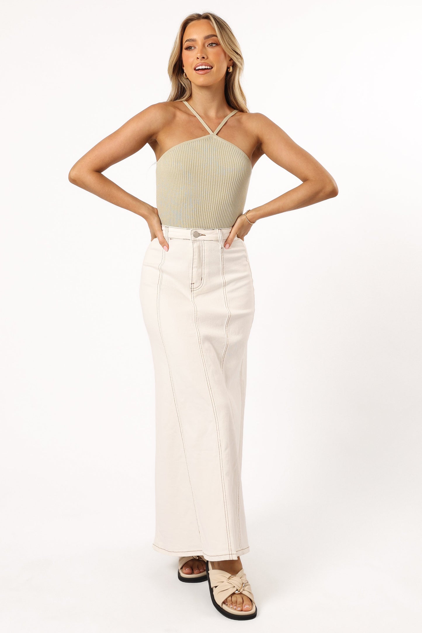 Lyles Knit Top - Avocado