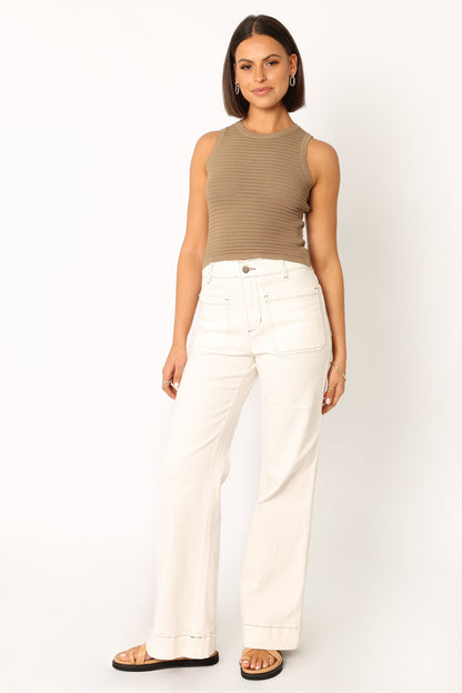 Maisey Knit Tank - Olive