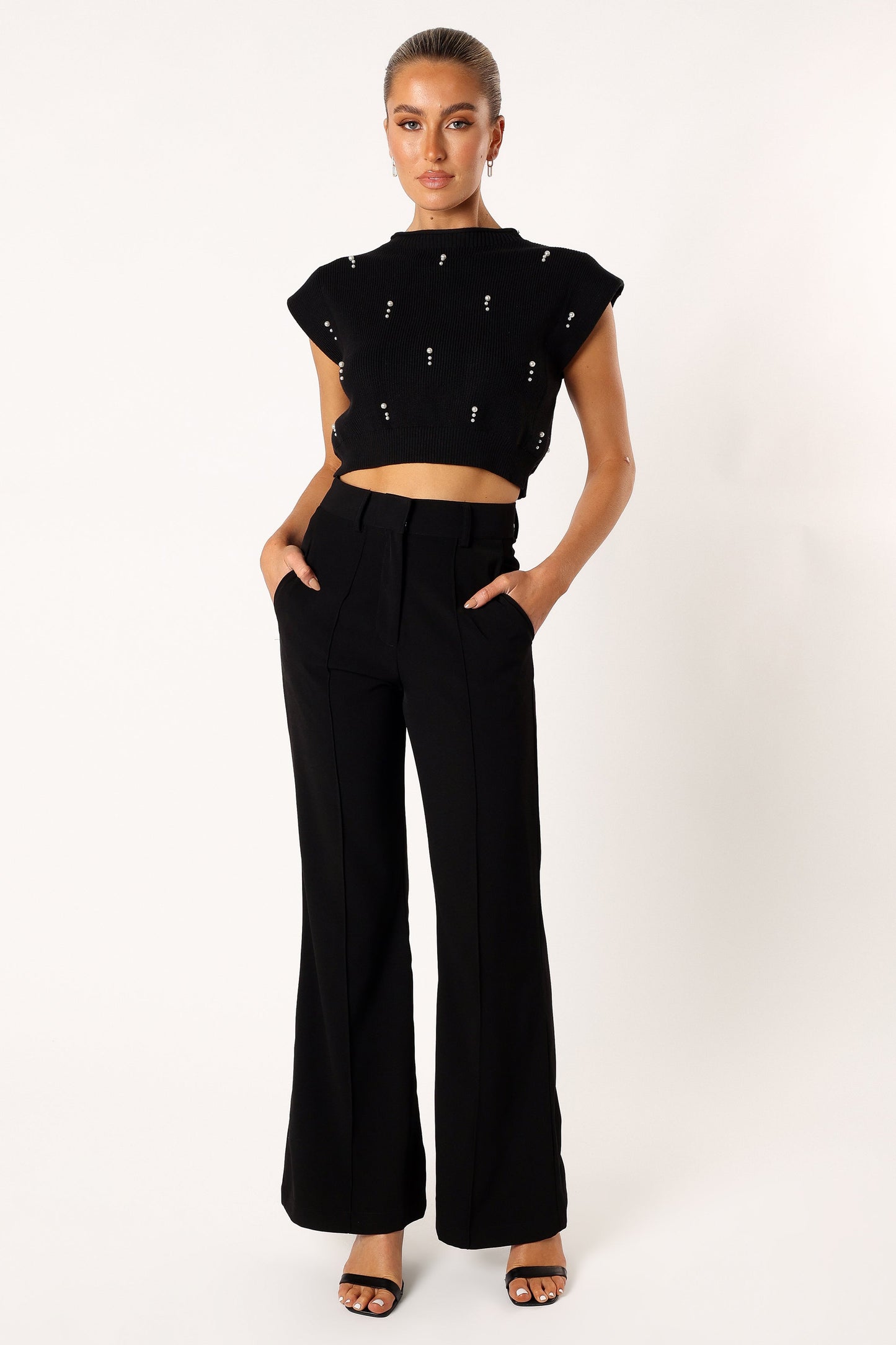 Malani Beaded Top - Black