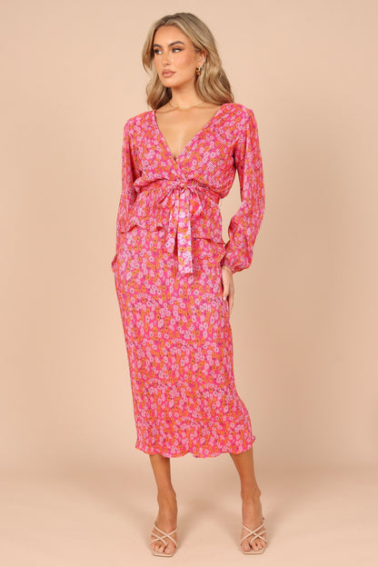 Minelli Pleat Top - Hot Pink