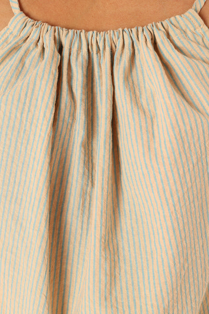 Savanna Striped Top - Apricot