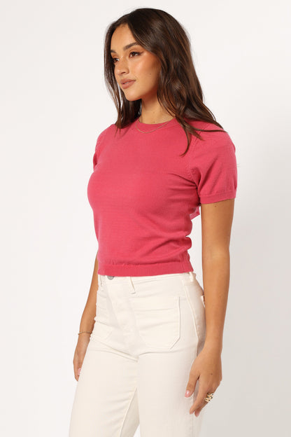 Shannon Bow Top - Fuchsia
