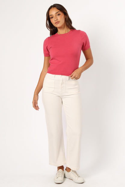 Shannon Bow Top - Fuchsia