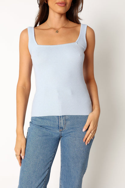 Vicki Rib Tank - Blue