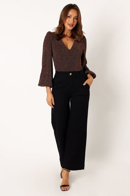 Wander Long Sleeve Bodysuit - Bronze